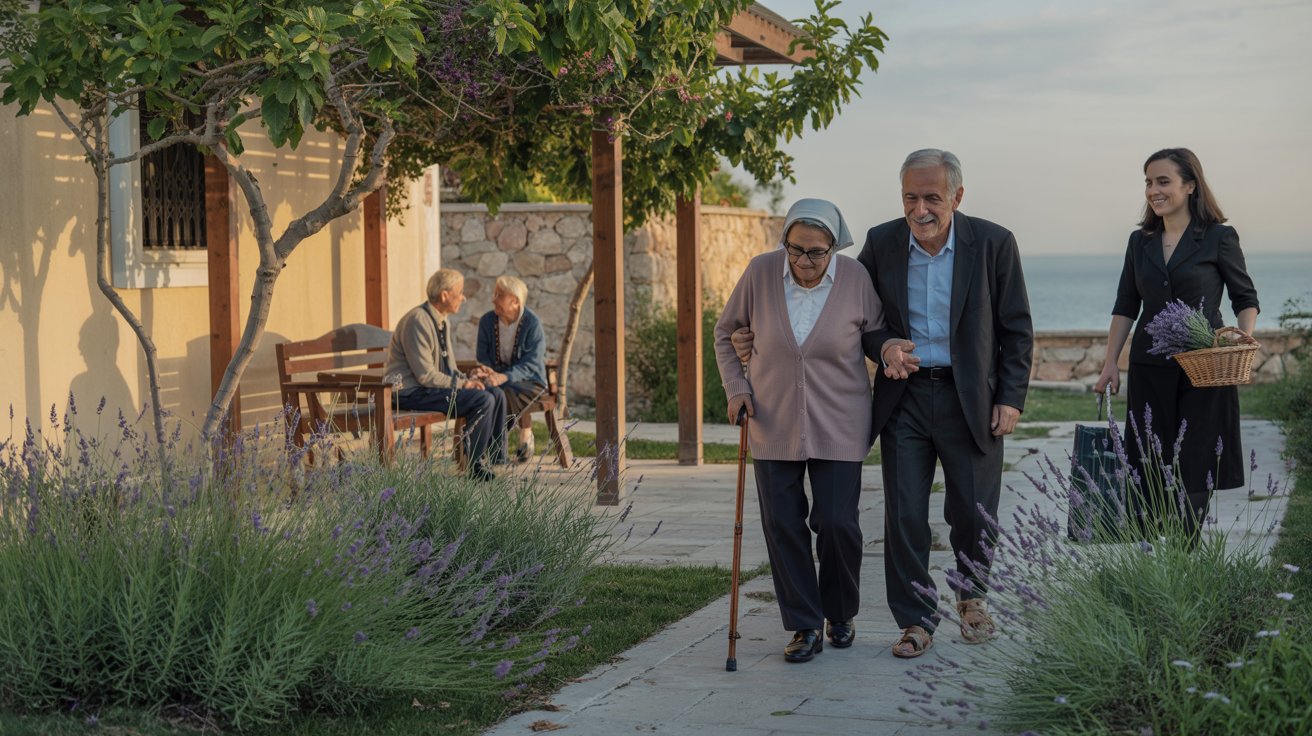 Bahçede yürüyüş